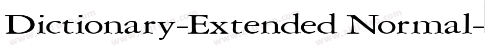 Dictionary-Extended Normal字体转换